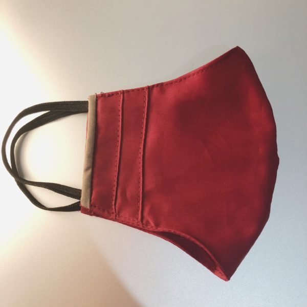 Face Masks - Double Pleated - Wine Red